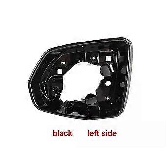 compatible with Cadillac XT4 XT5 XT6 2017-2022 Low configuration Mirrors Holder Rearview Mirror Trim Ring Housing Frame Rear view frame-1pcs black lef