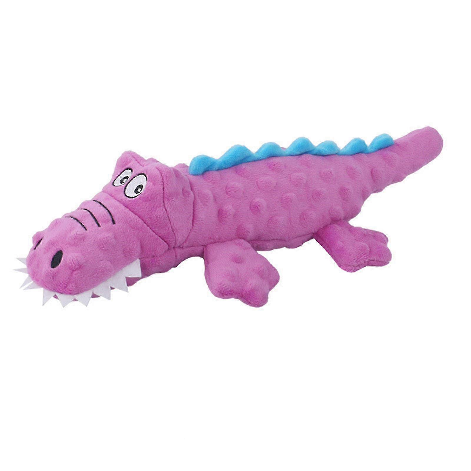 Chew-Resistant Squeaky Crocodile Plush Toy