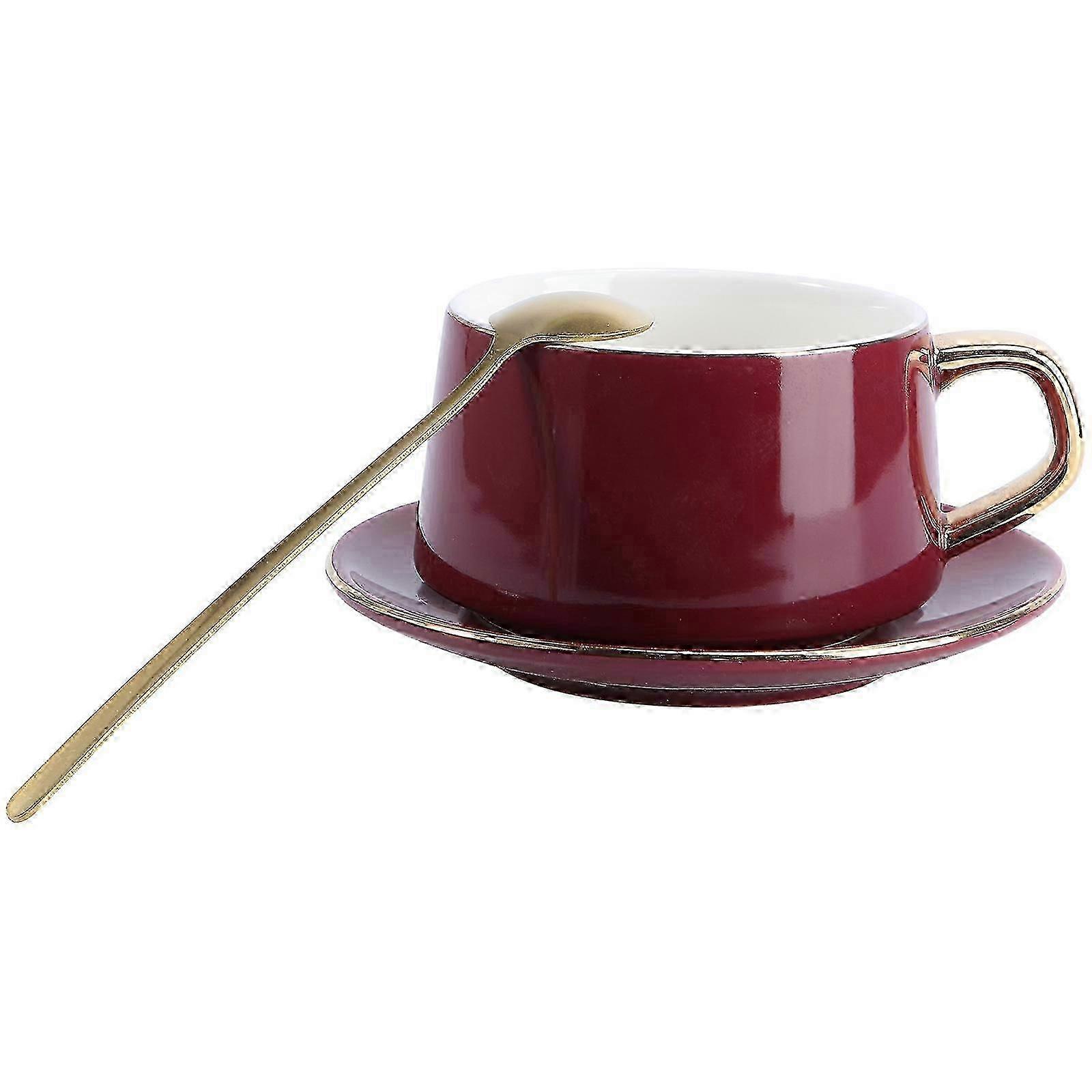Ceramic Coffee Cup with Tray Set
