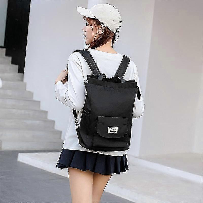 Waterproof Student Backpack with USB Port, Laptop Compatible Bag, Size: Medium (Black)