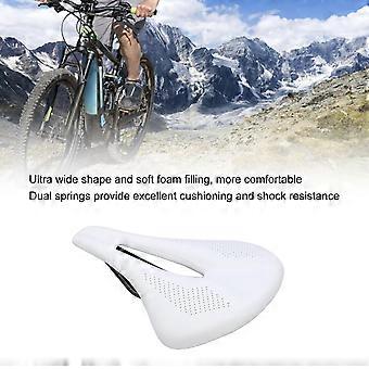 155mm Widen Carbon   Leather   Saddle Cushion Hollow Cycling Road Bike Cushion