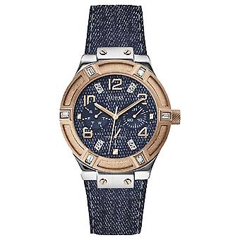 R.guess pvd.pink.esf.cor.blue Quartz Analog Woman Watch with W0289L1 Synthetic Leather Bracelet