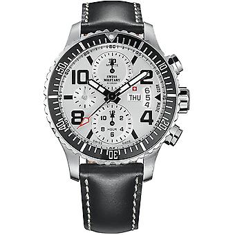 Swiss Military Swiss Automatic Analog Man Watch with SMA30005.09 Cowskin Bracelet