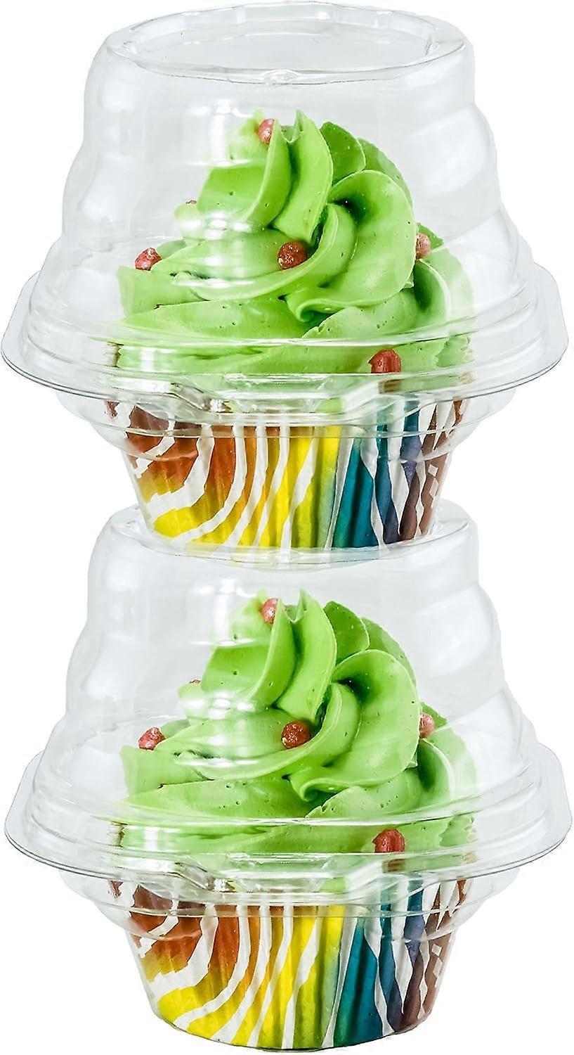 Transparent Stackable Deep Dome Cupcake Containers