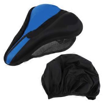 Comfortable Blue Bike Saddle with Silicone Cushion for Mountain Bike Use