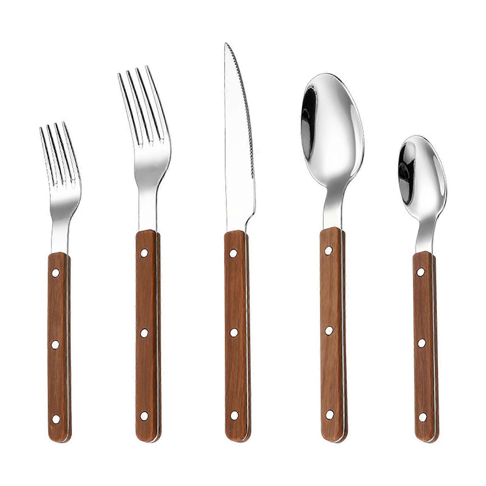 5 Piece Mirror Polish Stainless Cutlery Set