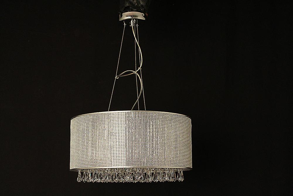 Impex Tilly Crystal Chrome Pendant Ceiling Light
