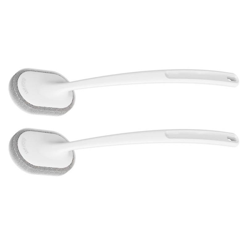 37.5X6.5 ס"מ לבן אפור לשפשף ראשי מברשת ומילוי 2 יחידות מברשות אסלה רצפת אמבטיה סוגר שרפרף נקי