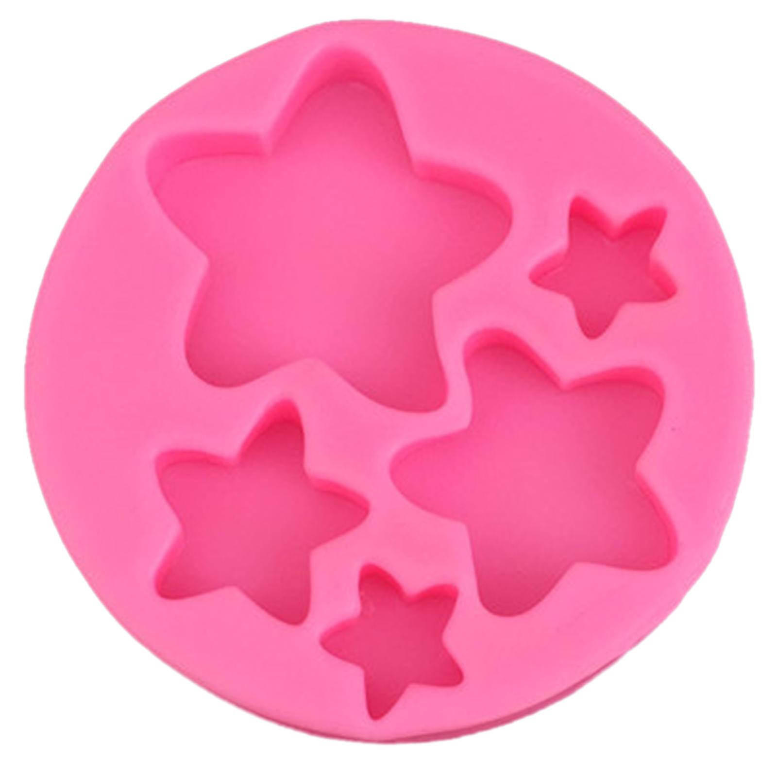 Candle Molds Silicone Heart Moon Star Shape Ice Cube Craft Making Baking Gift