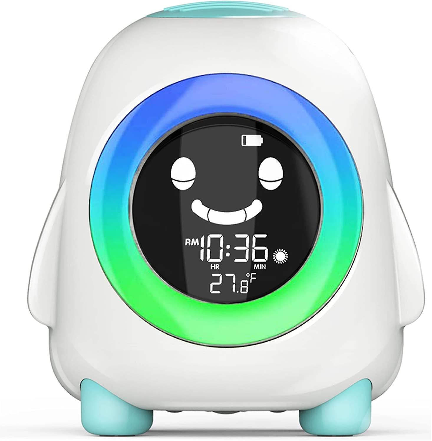 Children's Digital Alarm Clock, Wake-up Light Sleep Training Clock With Temperature Calendar, Nap Timer