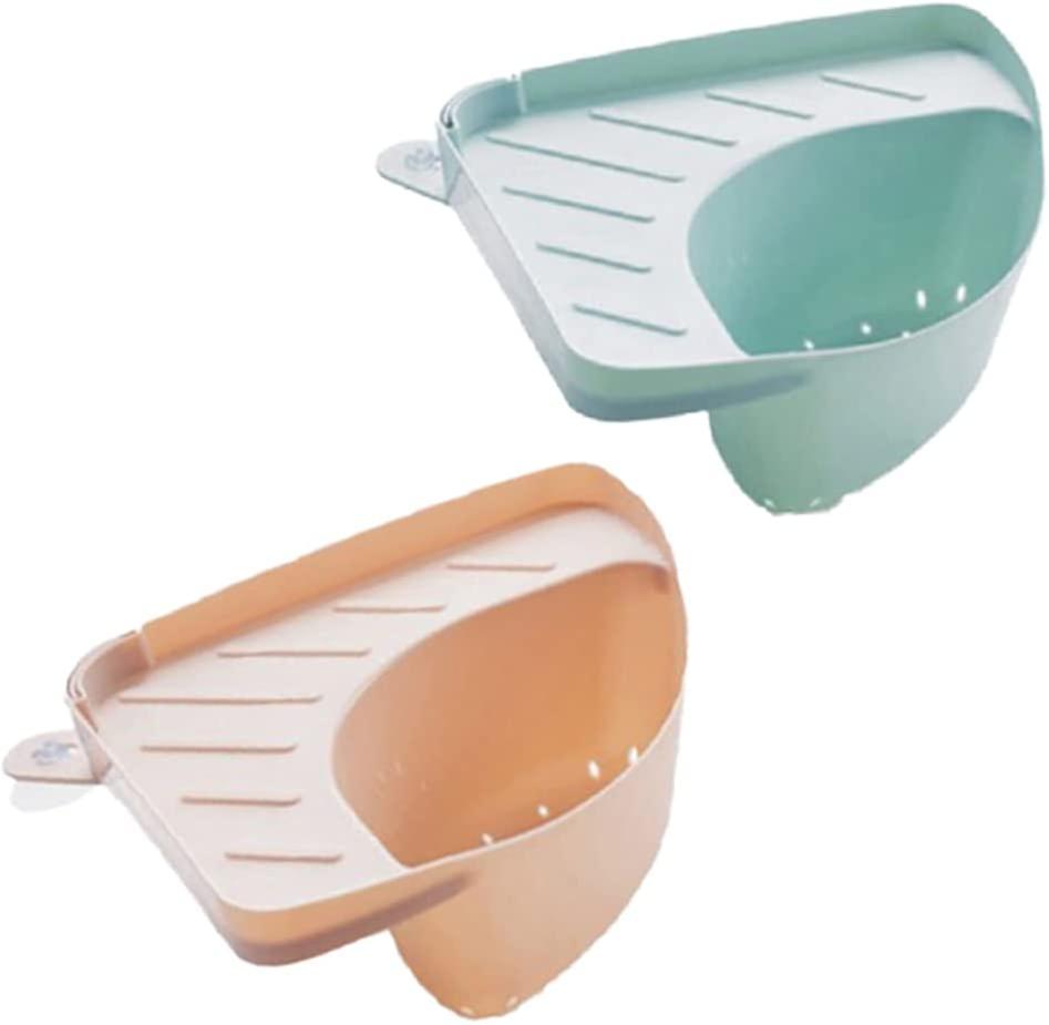 Multi-Functional Hanging Filtering Draining Rack,2 Pcs Storage Rack Sucker Multifunctional Kitchen Side Sink FilterBathroom, Soap Box Organizer