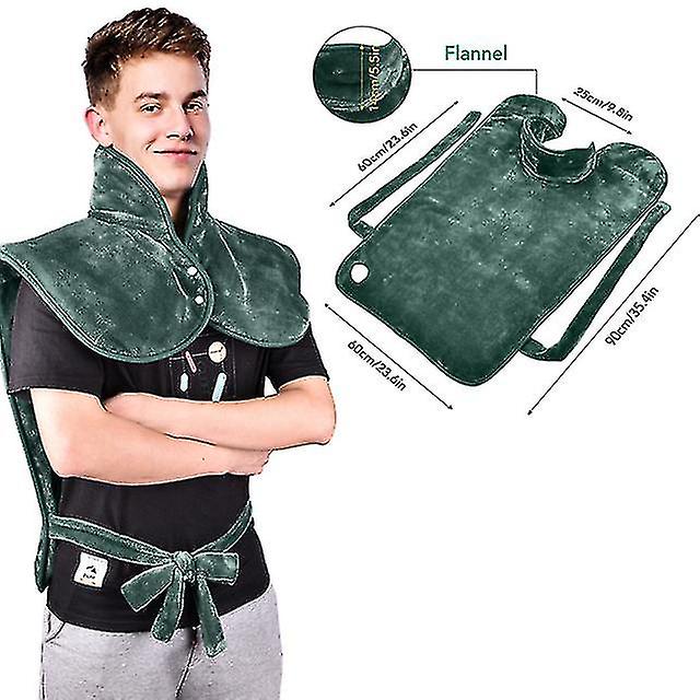 電気温暖化暖房マッサージショールブランケットネックバックウォーマーヒートラップ用加熱パッド調整可能な温度設定ベルト@bugu
