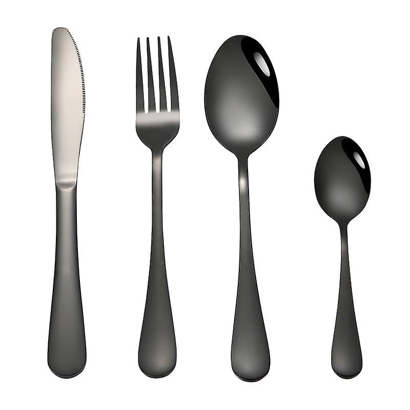 Tableware Four Main Pieces Gold-plated Magic Color Table Knife Spoon Fork Tea Spoon Gift Set