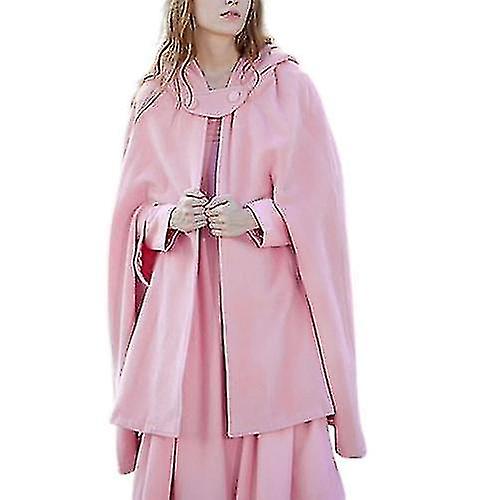 Casual Hooded Cape Coat, Fashion Loose Solid Winter Cloak
