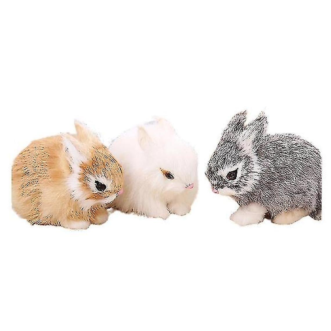 Stuffed Plush Bunny Bunny Realistic Decoration