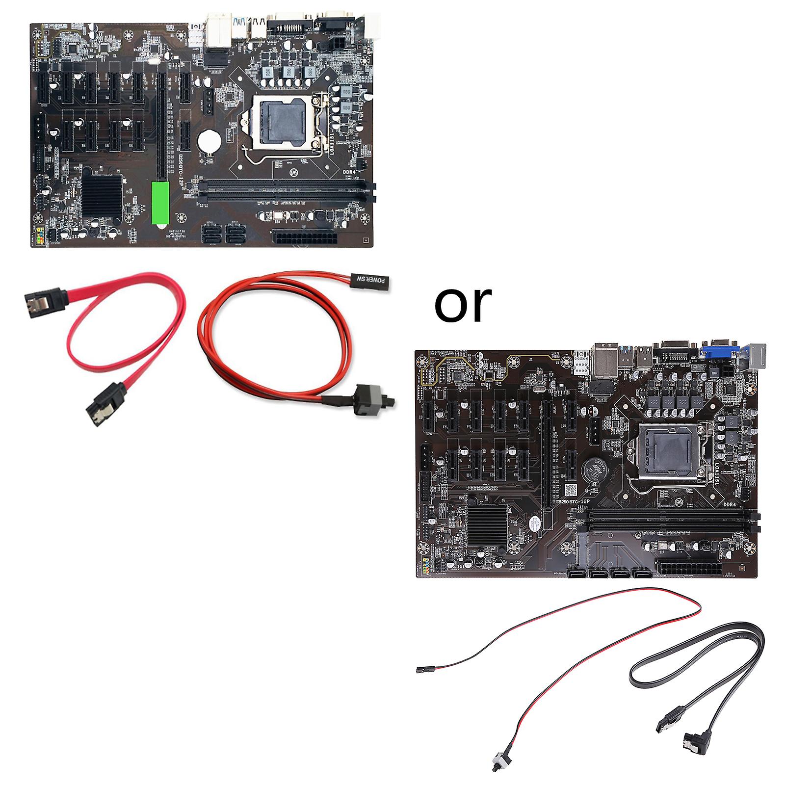 Mining B250 BTC CPU Scheda Madre 12 Slot PCI-E DDR4 16G Memoria per CPU LGA 1151