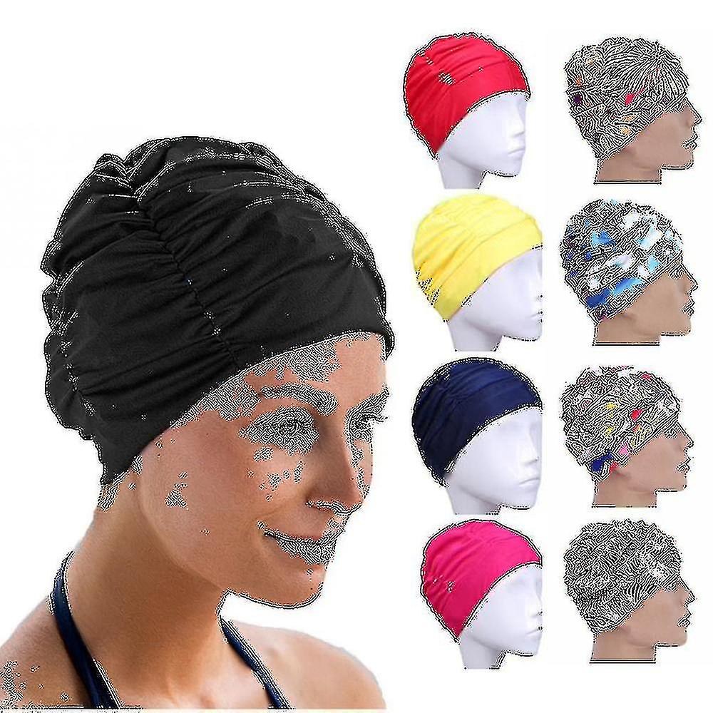 High Elastic Swimming Cap Férfi Női Free Size-C