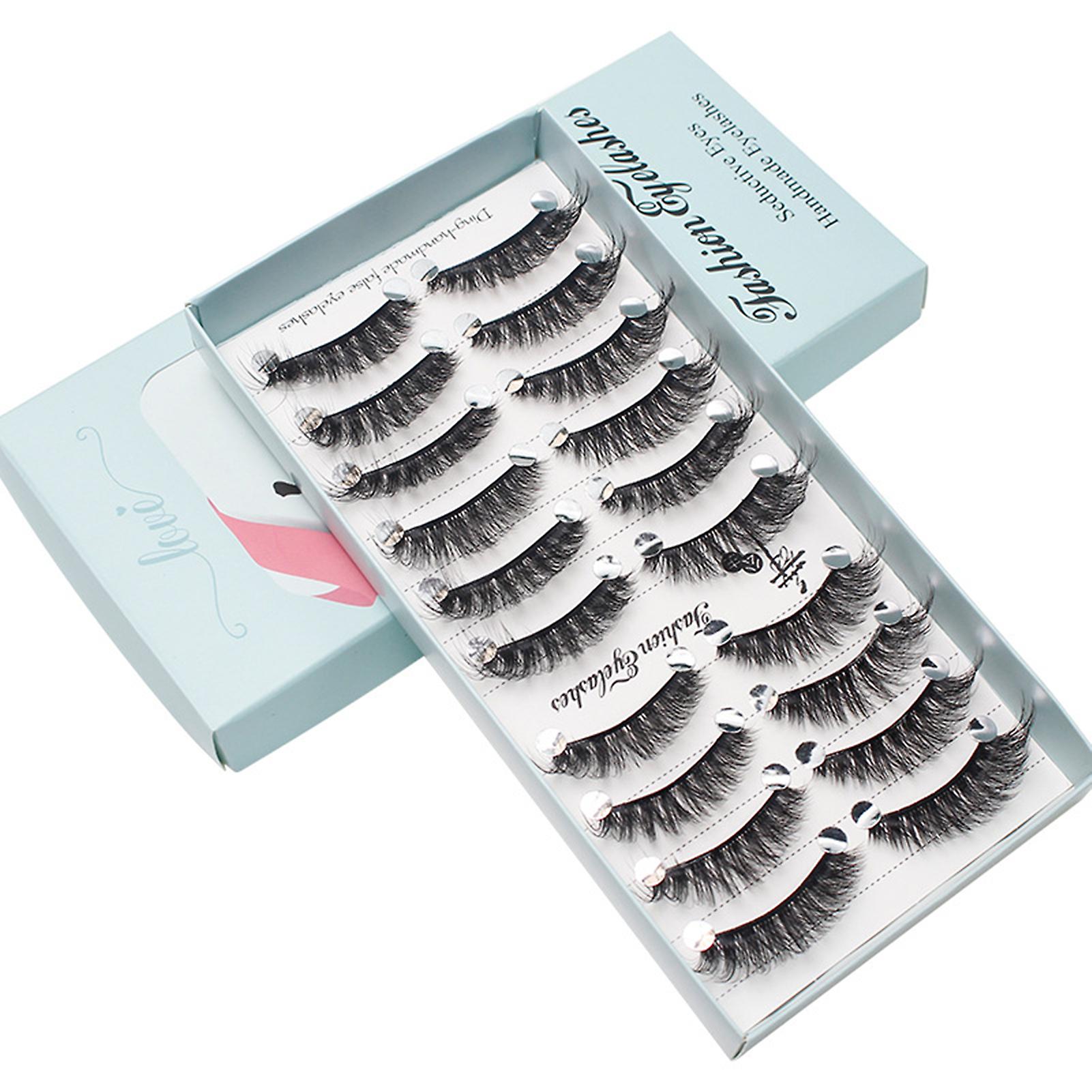 10 Pairs Curled And Dramatic False Eyelashes Com