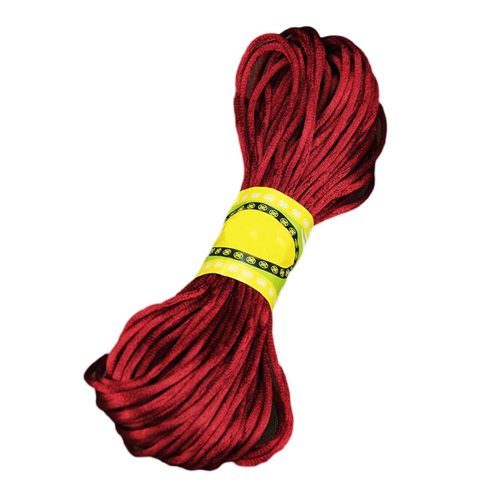 Cordon tressé Satin Longue Durée Nylon Robuste Coloré Cordon perlé Pour Nœud Chinois