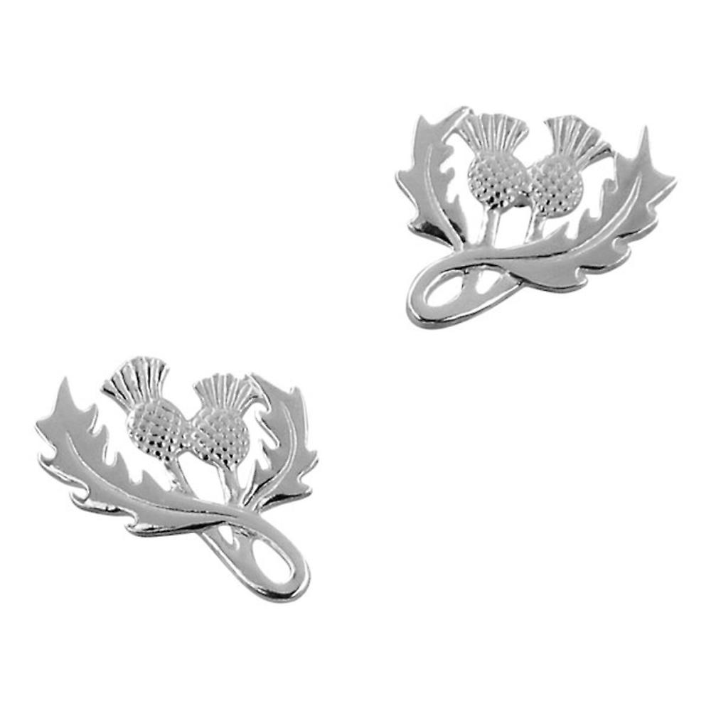 Scottish Thistle Flower Of Scotland Stud Pair Of Earrings