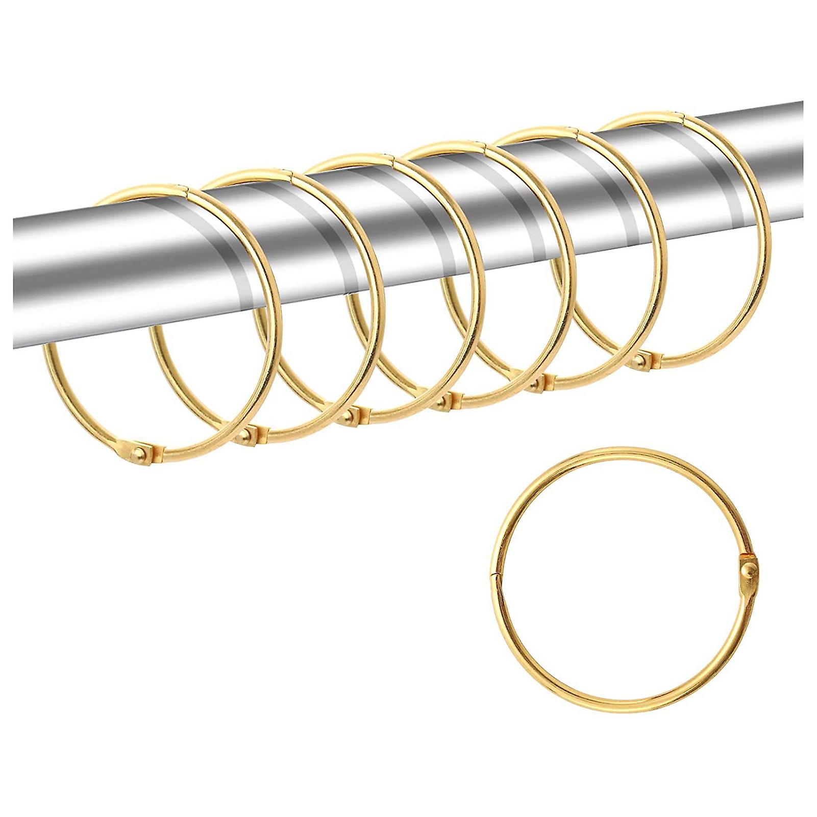 100pcs Shower Curtain Rings Hooks Glide Smoothly Round Shower Rings For Memo Filing Scrapbook Binding Recipe