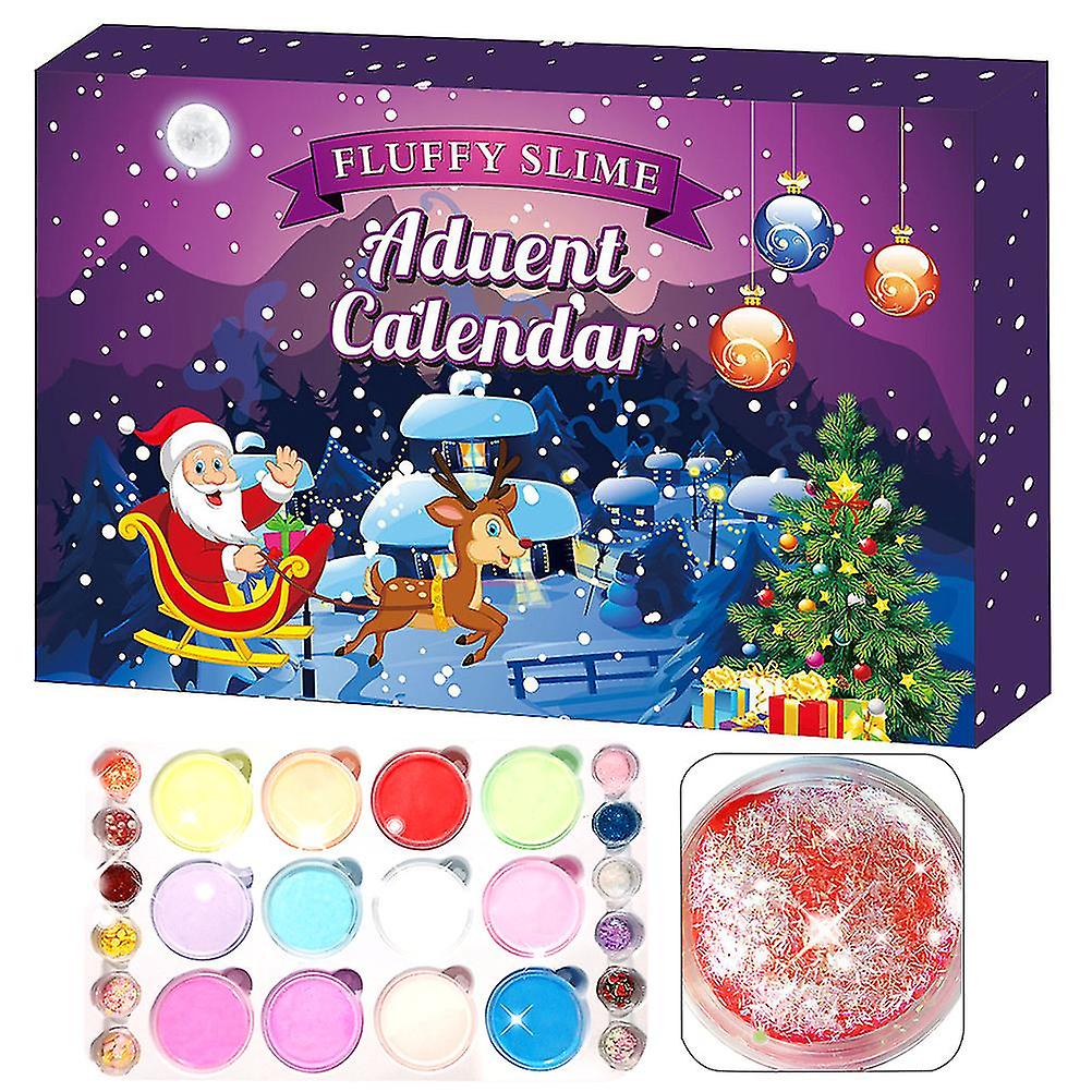 GPB 24pcs/set Crystal Clay Advent Calendar 2020 Countdown to Christmas for Kids Teens