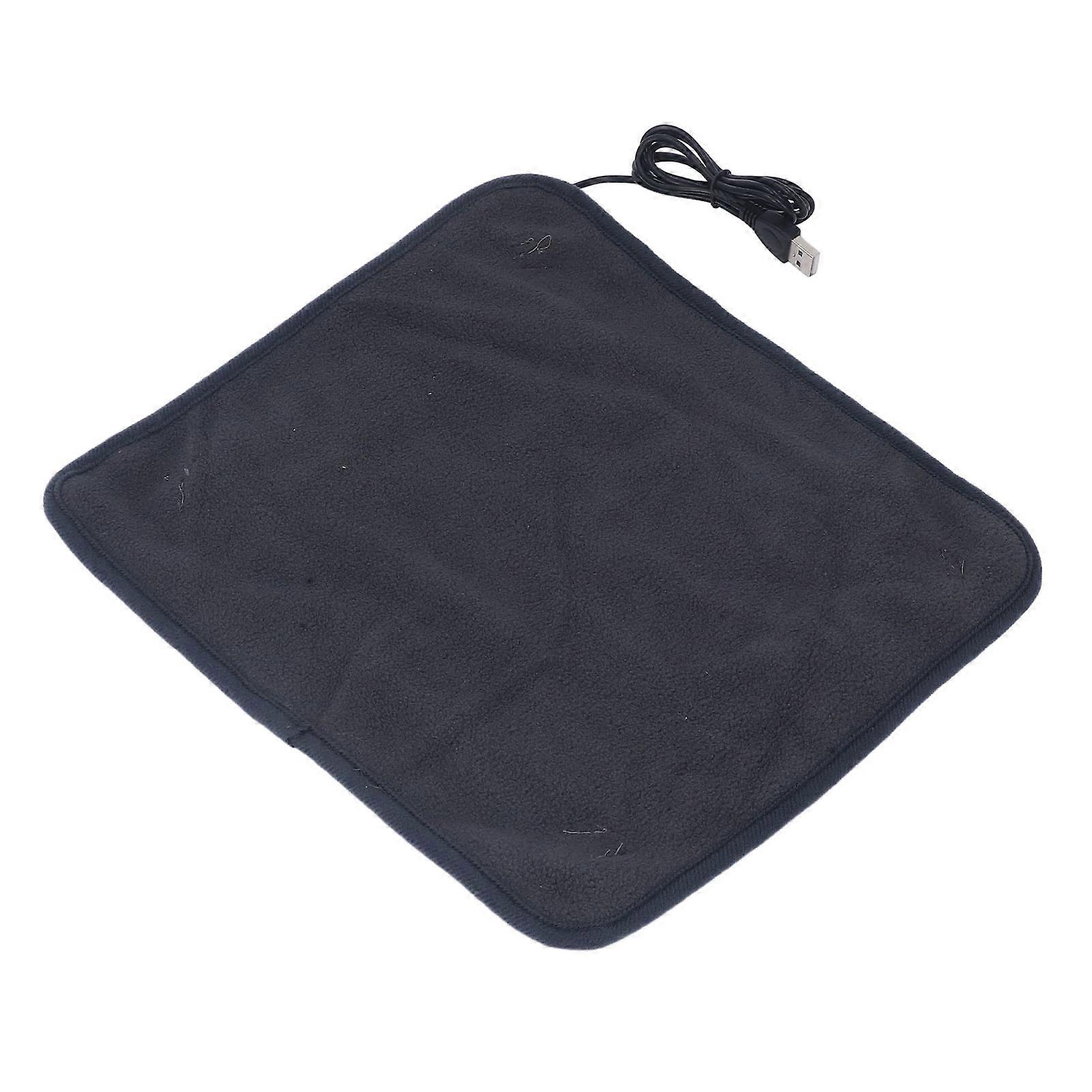 USB Heating Pad 3 Temperature Gears Keep Warm Shoulder Neck Leg Waist Heated Mat with Timing Dark Gray