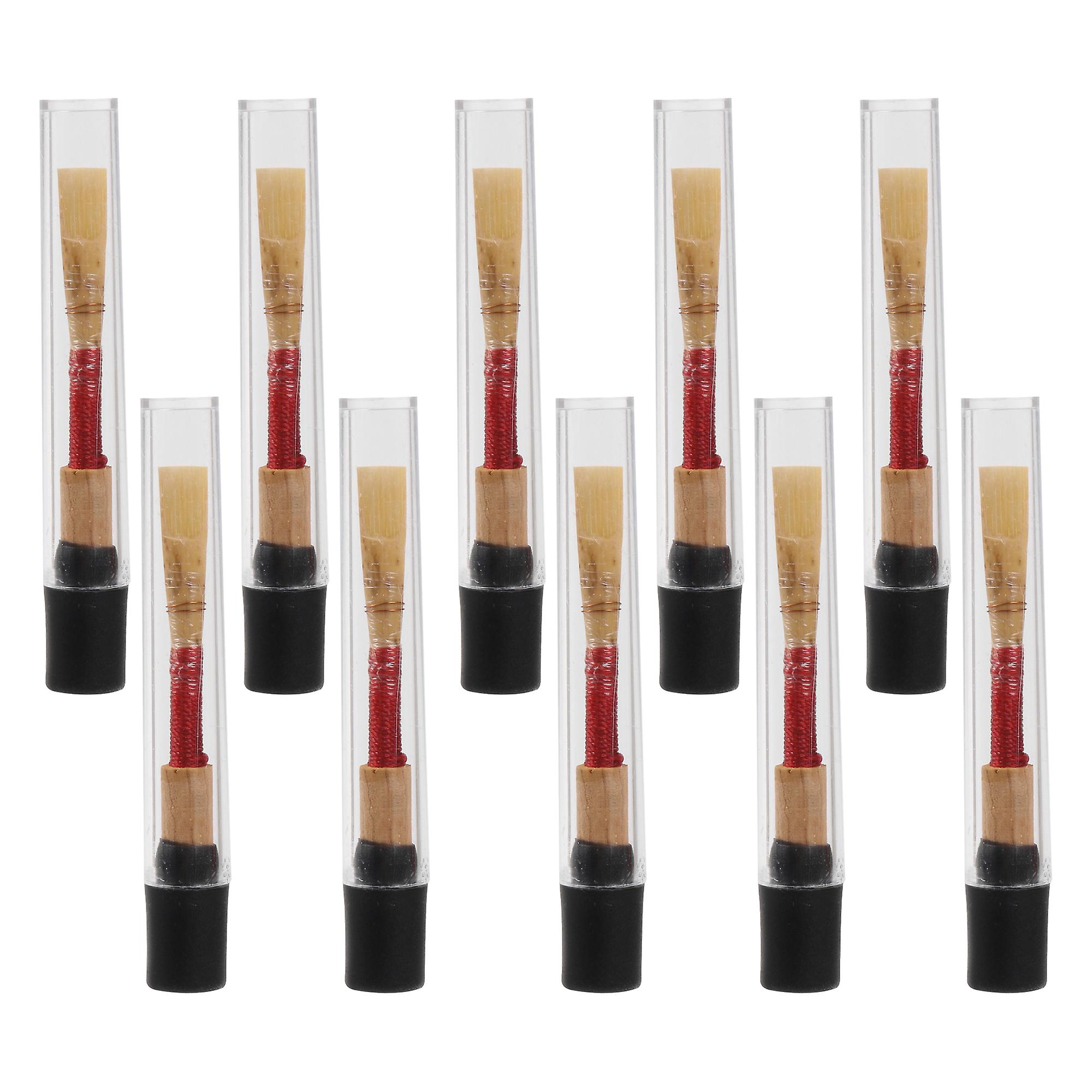 10pcs Bamboo German Style Oboe Reeds Multicolor for Students Beginners Players