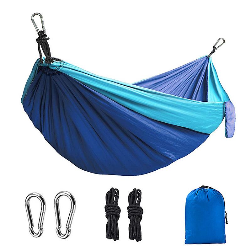 Outdoor camping hammock Double portable hammock Blue