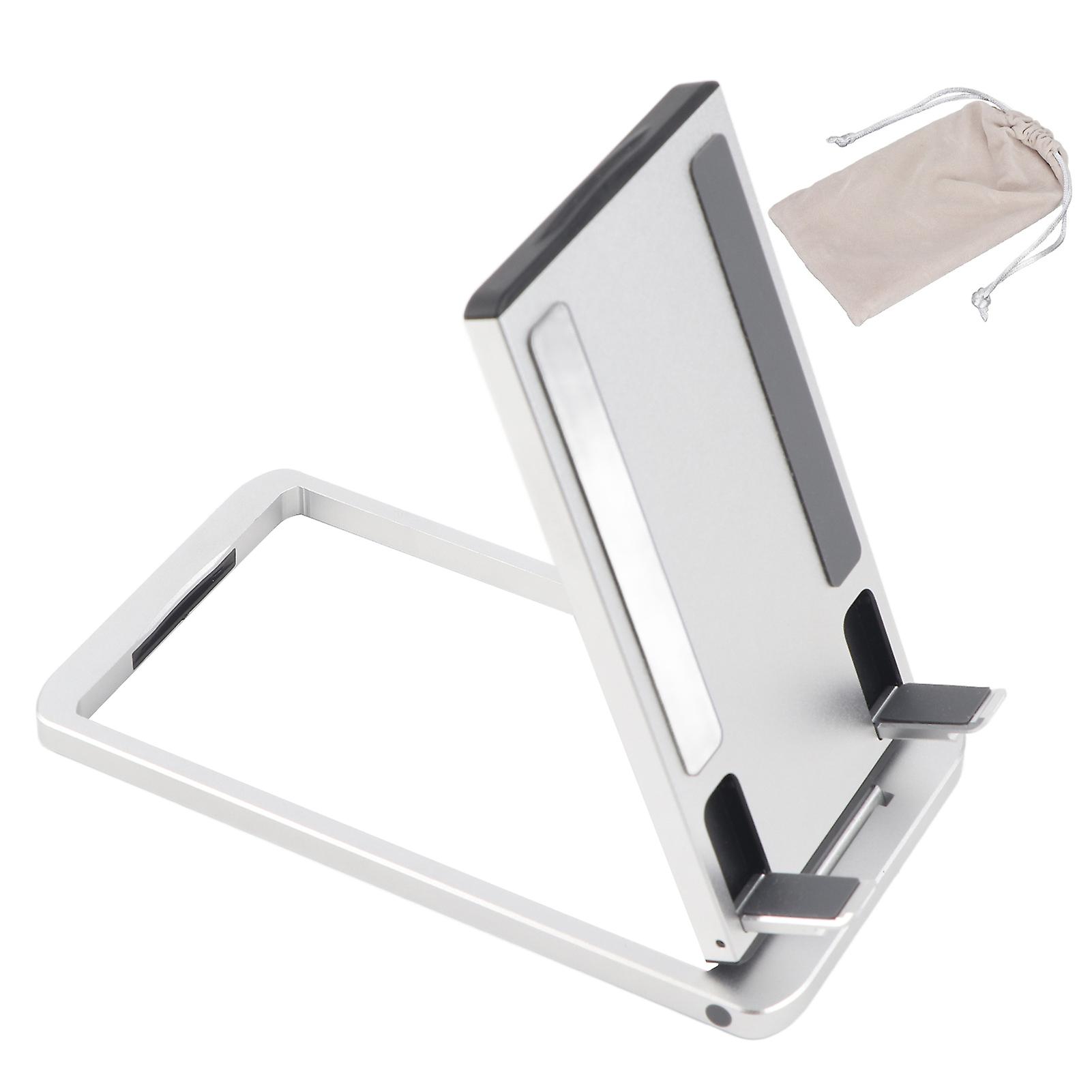 Adjustable Cell Phone Stand Foldable Aluminum Alloy Tablet Computer Phone Holder Silver