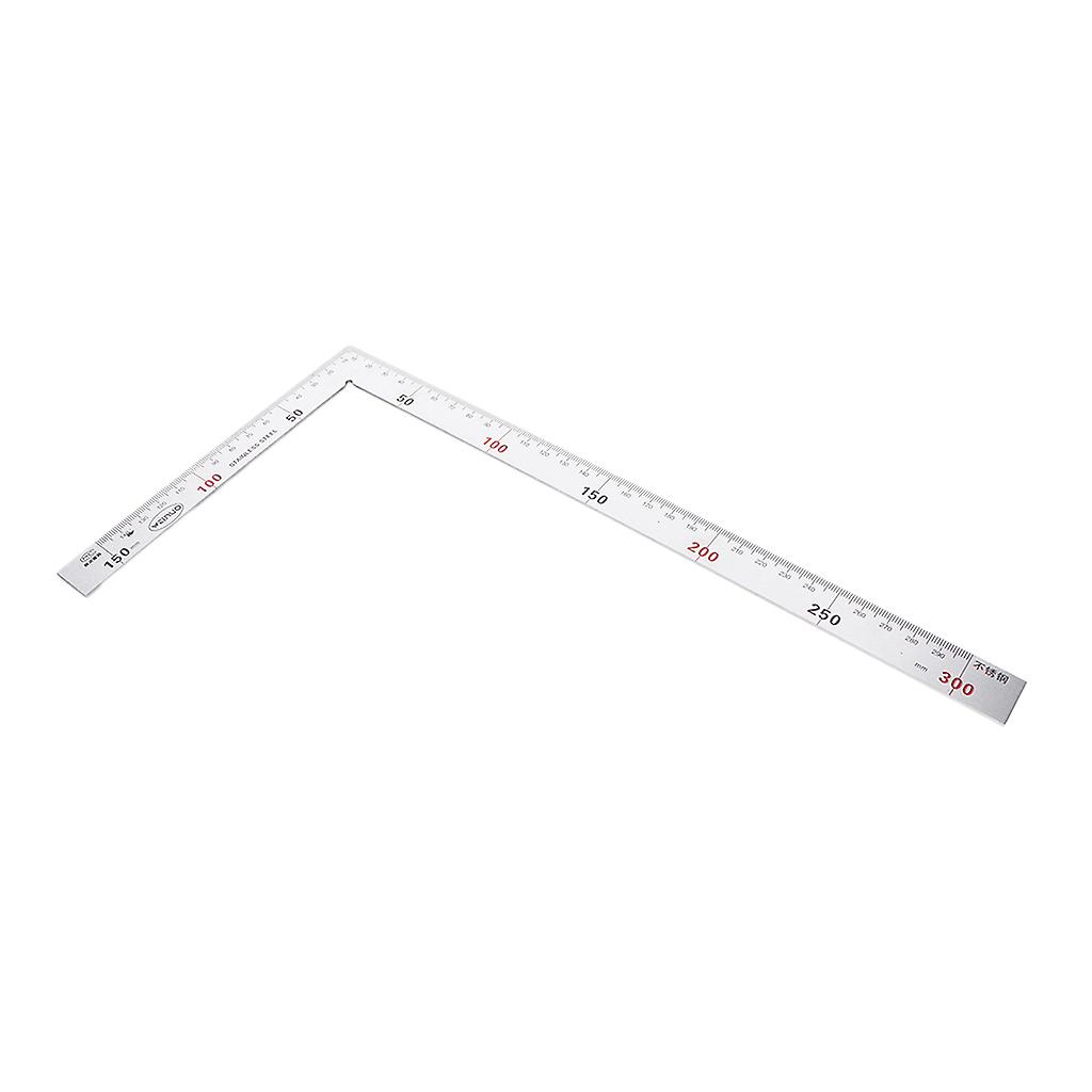 L Square Steel Measure Ruler Engineer Carpenter Woodwork Tool 150x300mm