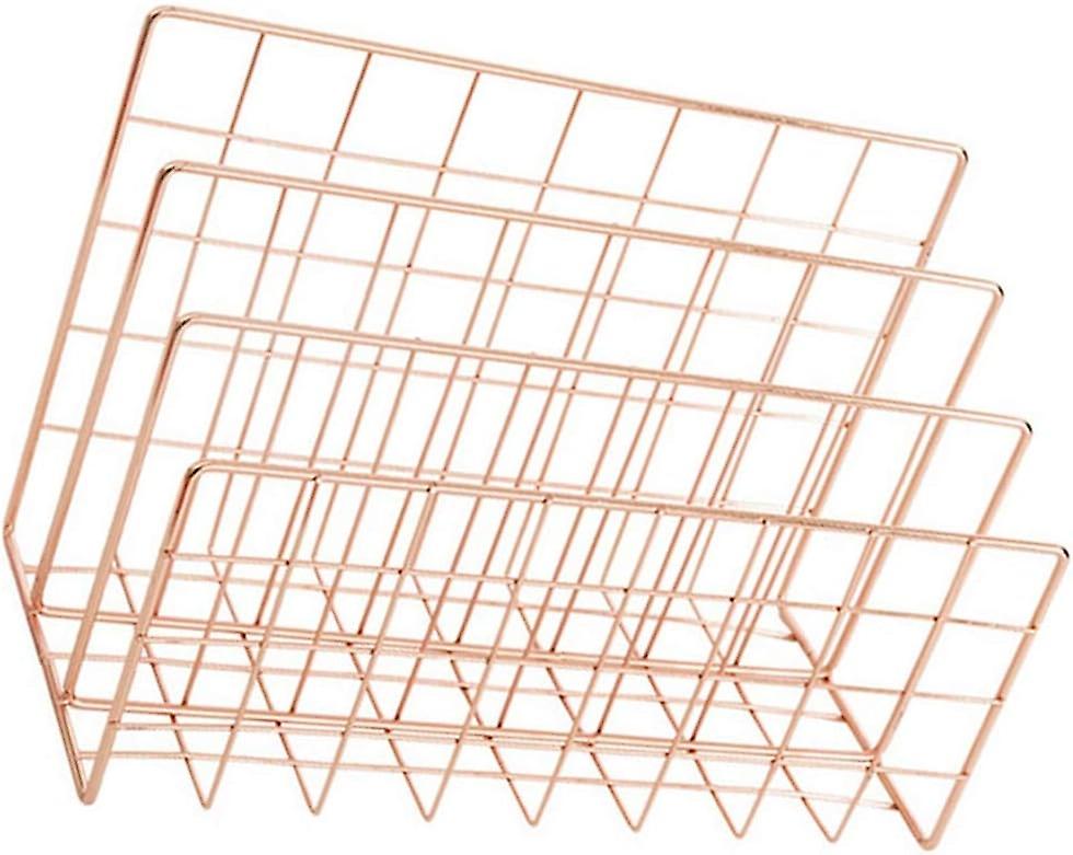 Bookshelf, Three Grid File Sorter Organizer, Elegant, Easy to, for Office, and Dining Table, 4.72x9.