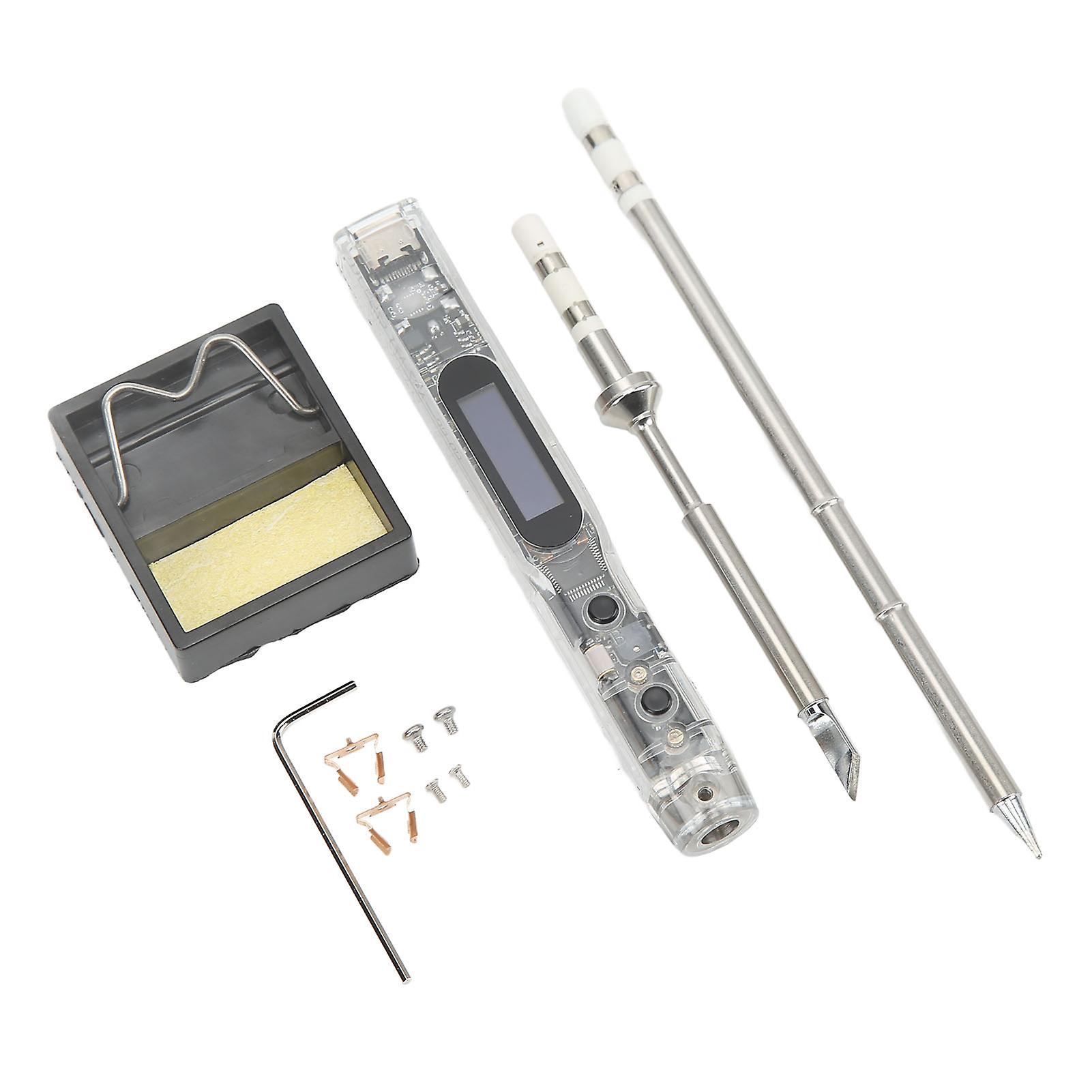 Digital Display Soldering Iron Kit, 0.91in OLED, Adjustable Brightness