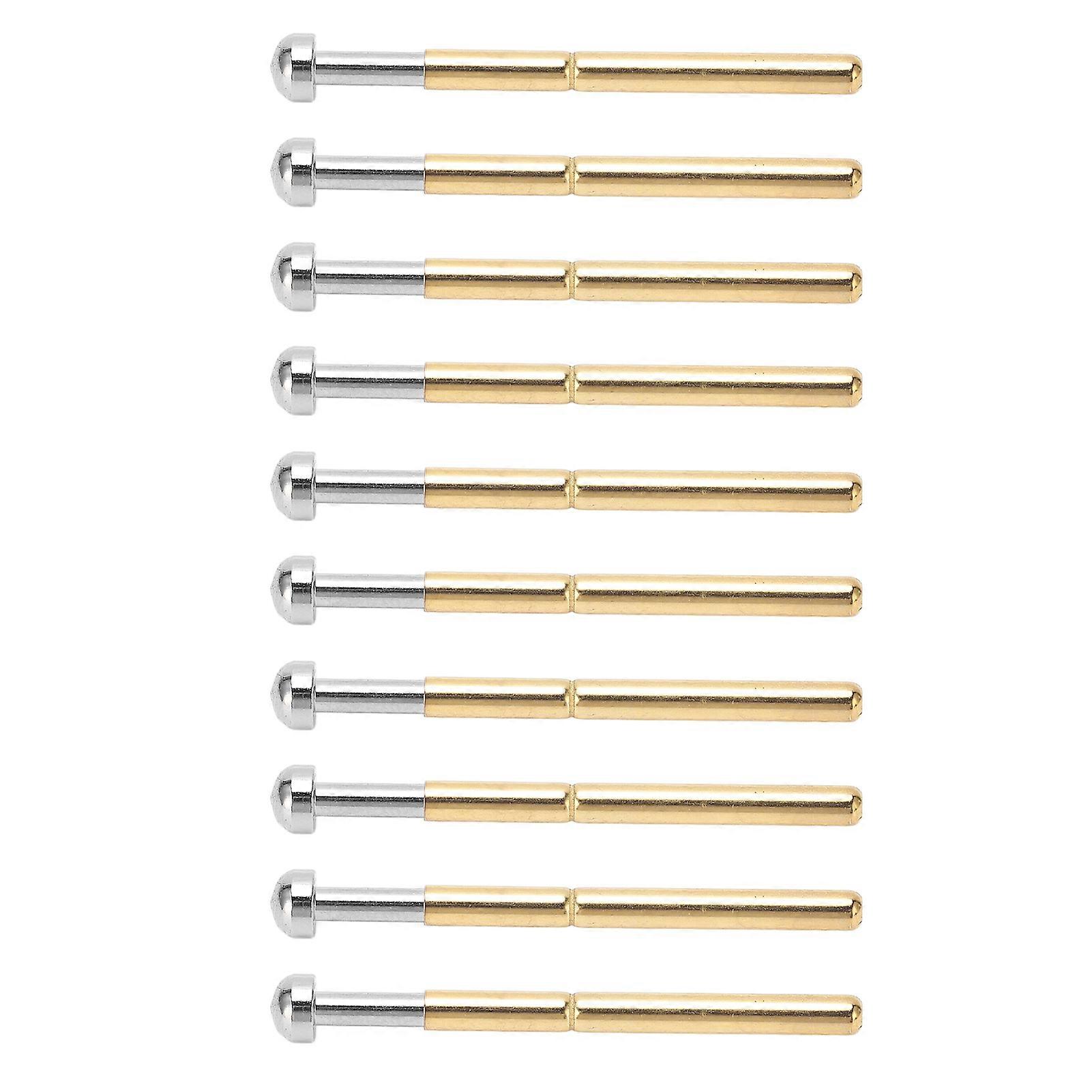 CYNCS 100pcs Pogo Pin Spring Test Tools Type 2.36mm/0.1in Tube Diameter 34mm/1.3in Length Brass Material PCB Testing Pins