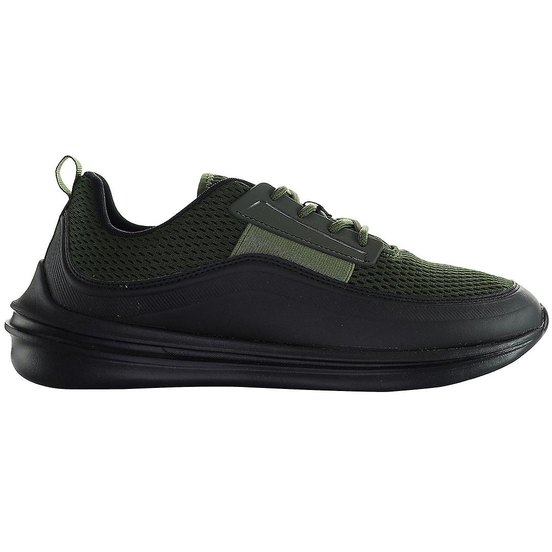 Henleys Silva Lace-Up Green Synthetic Mens Running Trainers HFW00587_531
