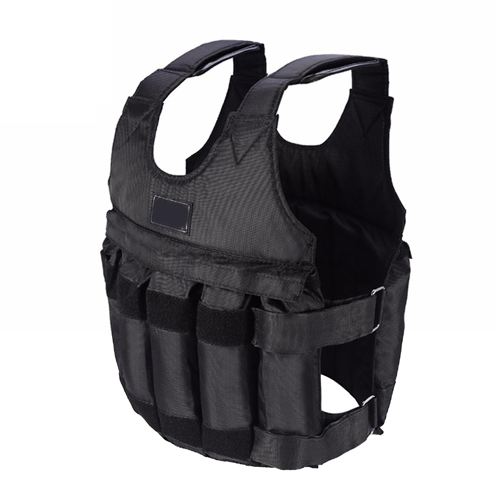 Adjustable Fitness Weighted Vest 20kg 50kg Exercise Training Fitness Jacket Gym Workout Boxing