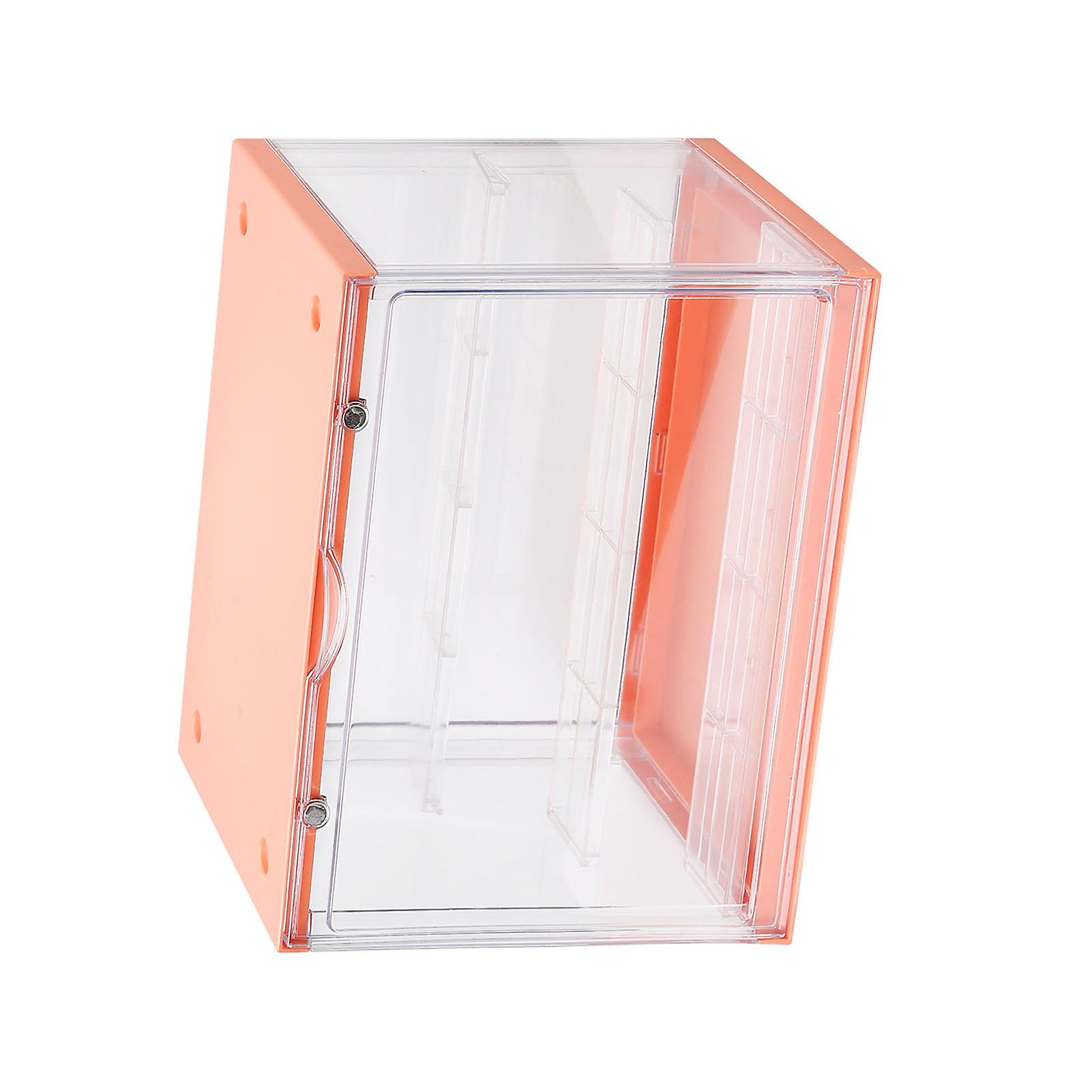 Acrylic Display Case Box, Doll Display Case for Collectibles, Action Figures(大号橙色)