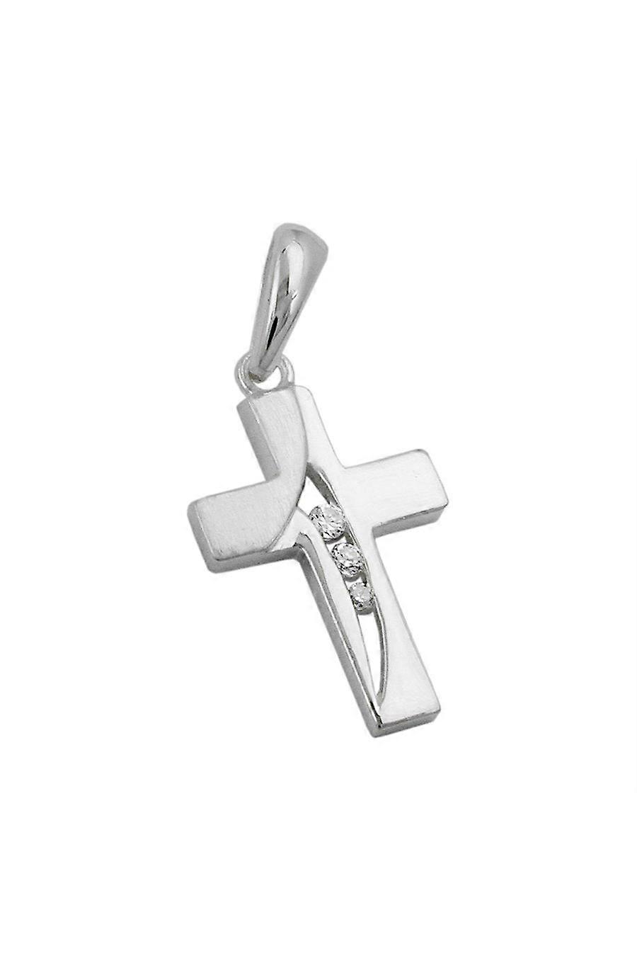 Pendant Cross 3x Zirconia Silver 925 - Gl92839