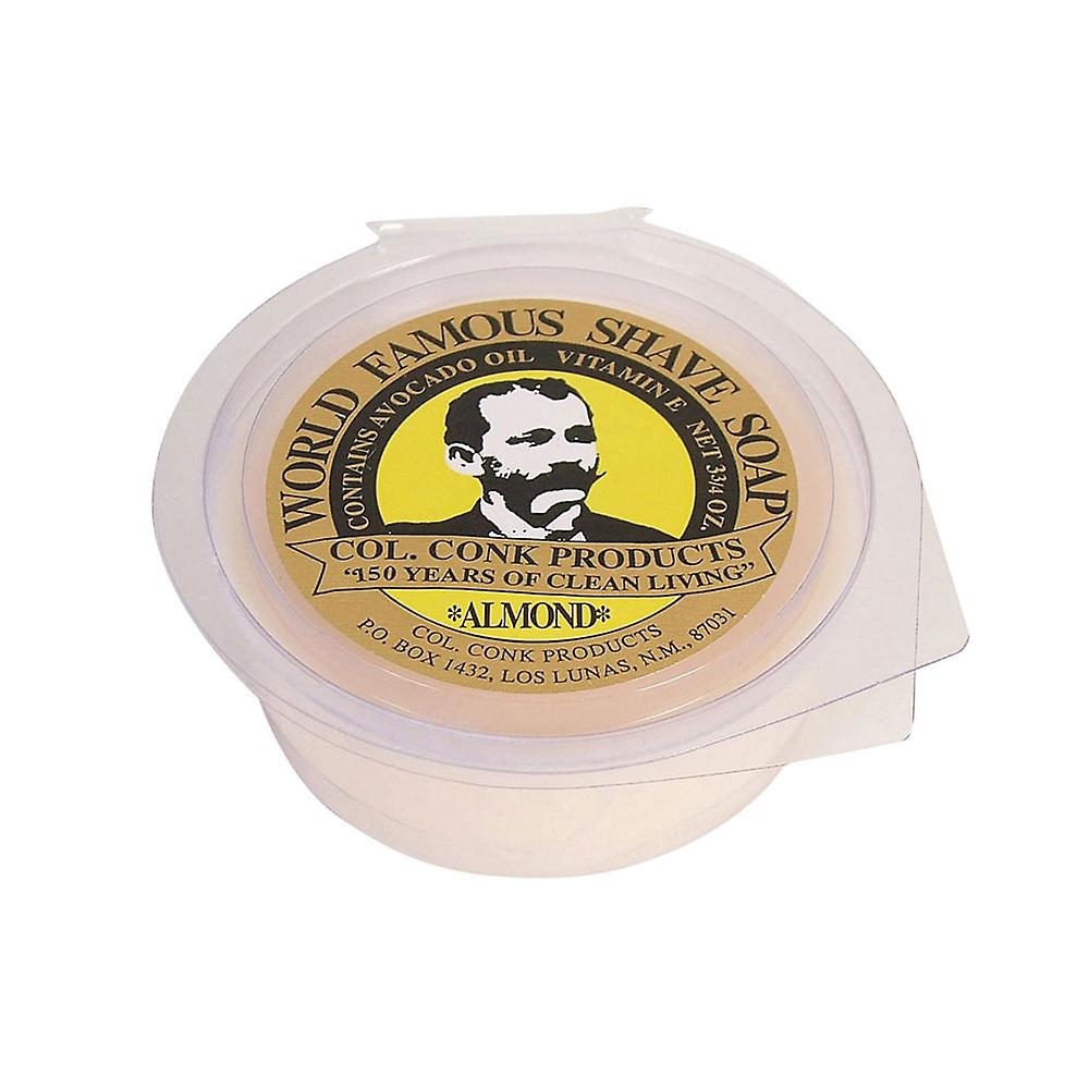 Colonel Conk Rich Almond Fragrance Shave Soap Super Bar in Generous 3.15oz Size