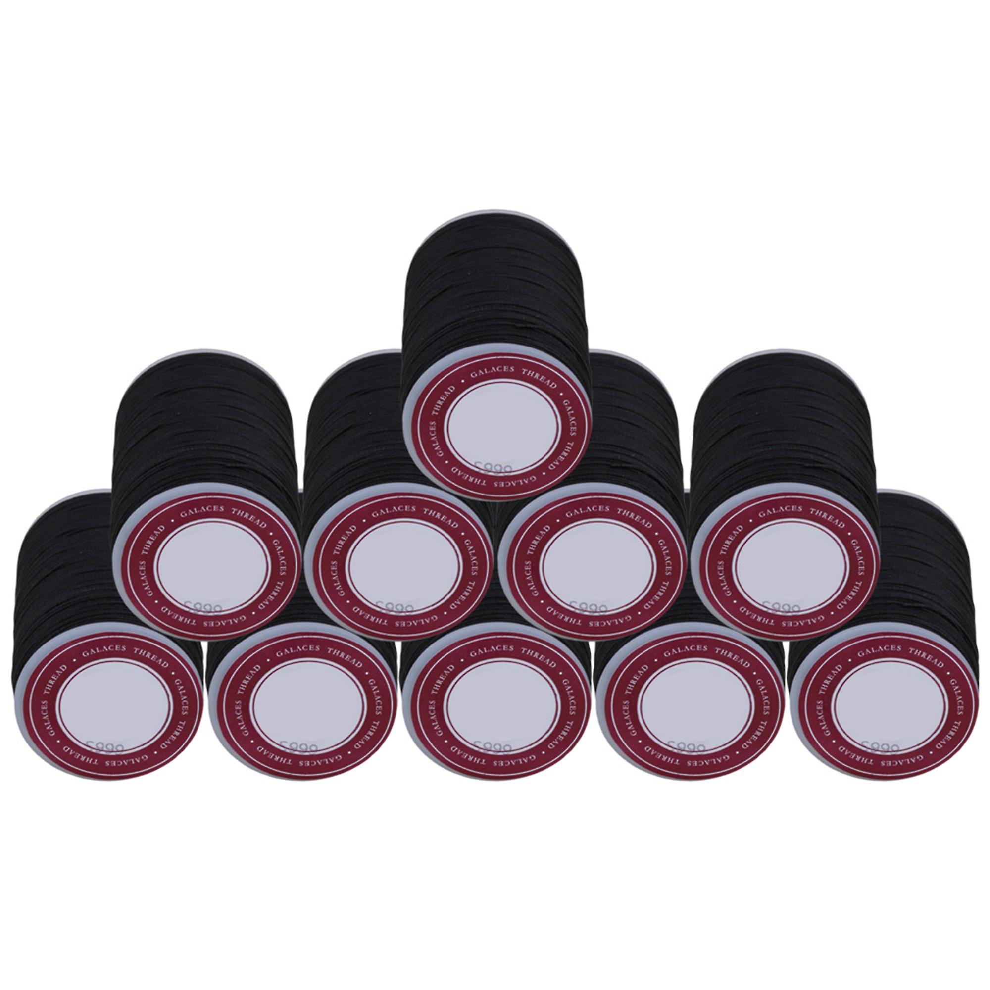 10 Pieces Black 0.5mm Waxed Polyester Round Braided Leather Sewing Thread Cord