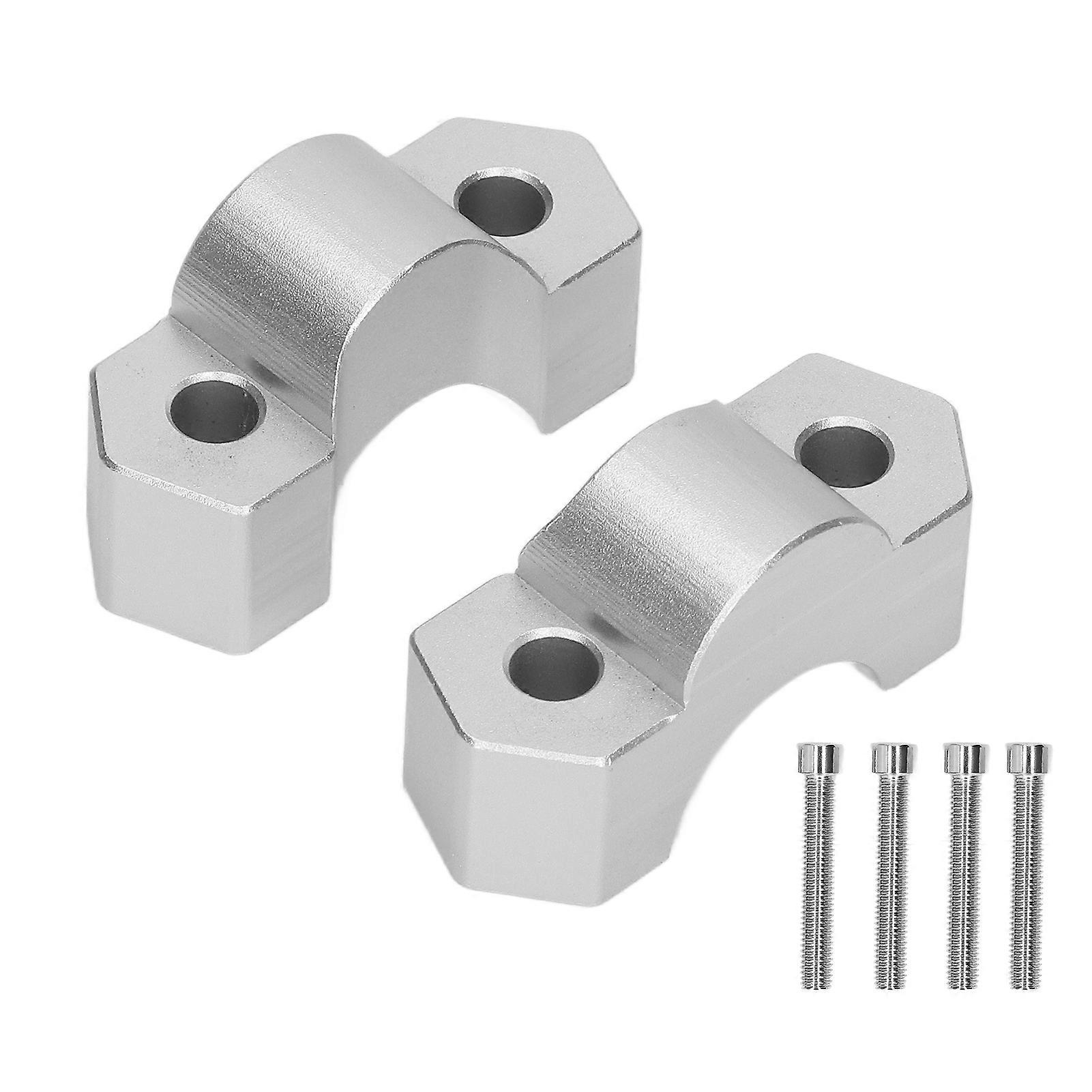 Motorcycle Fat Bar Risers Mounting Clamp 28mm/1.10in Aluminium Alloy Replacement for F850gs/f850gs Adventure 2018 2019Silver