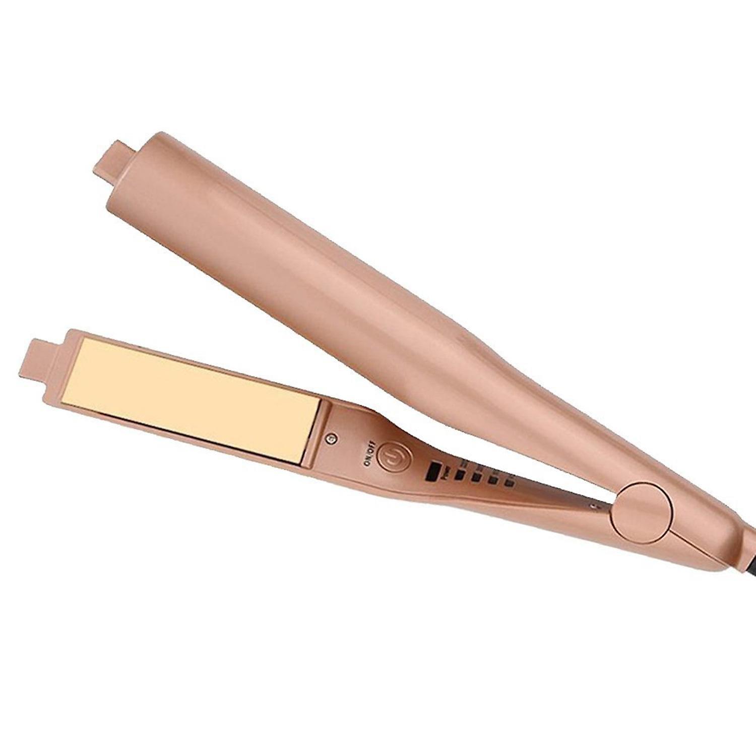 Hair Straighteners, Straightens & Curls, 100℃-230℃ Adjustable Temperature with Ceramic Plates - Gold