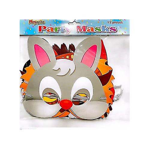 Playwrite Animals Feestmasker (12 stuks)