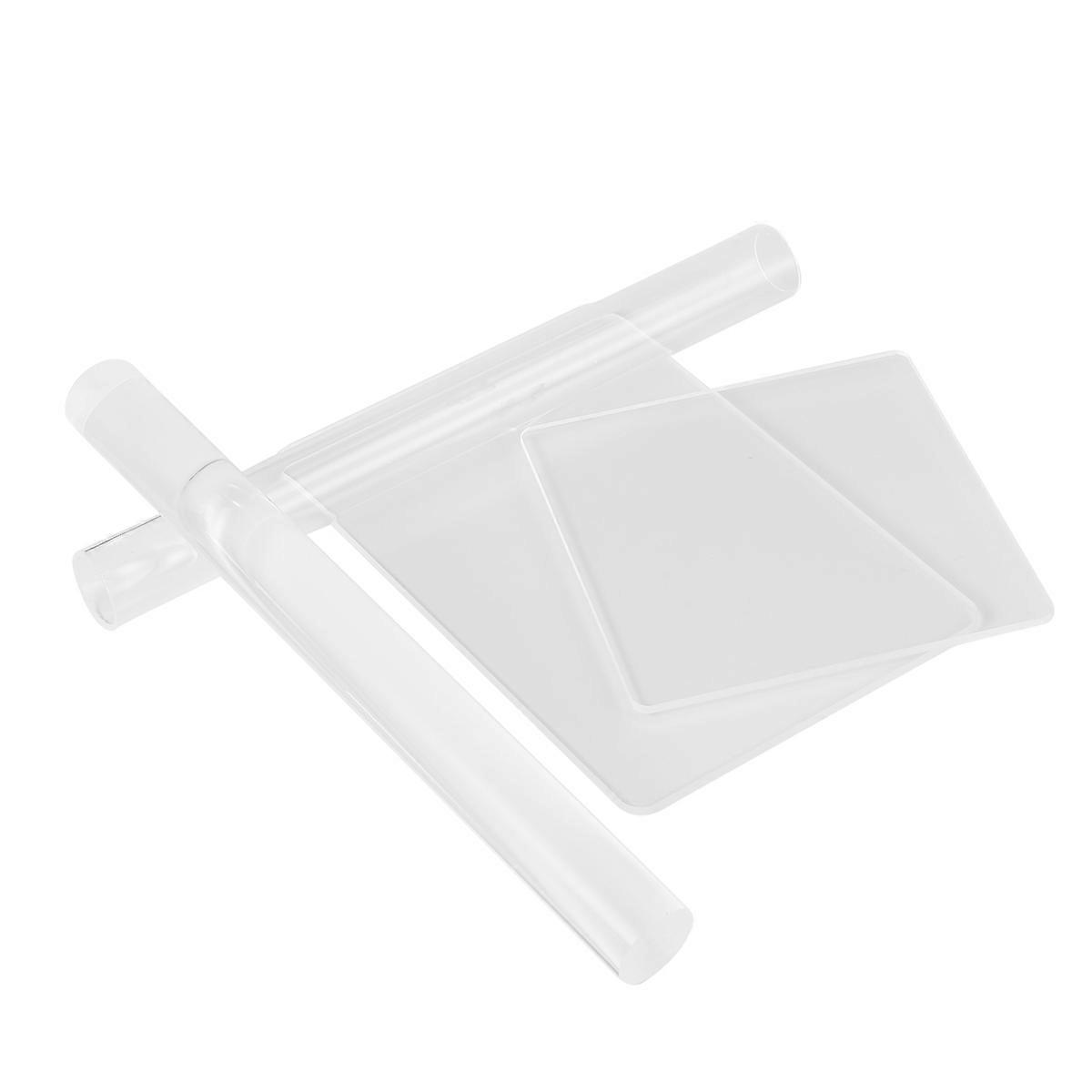 1 Set of 4PCS Handmade Clay DIY Tools Acrylic Clay Tool Acrylic Clay Roller Board Kit Essential Modelling Clay Tools for Home Studio (1PC Square Style