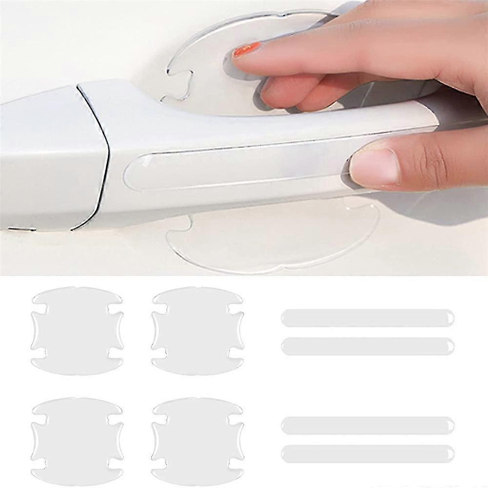 8pcs Transparent Clear Car Door Handle Car Knob Scratch Protector