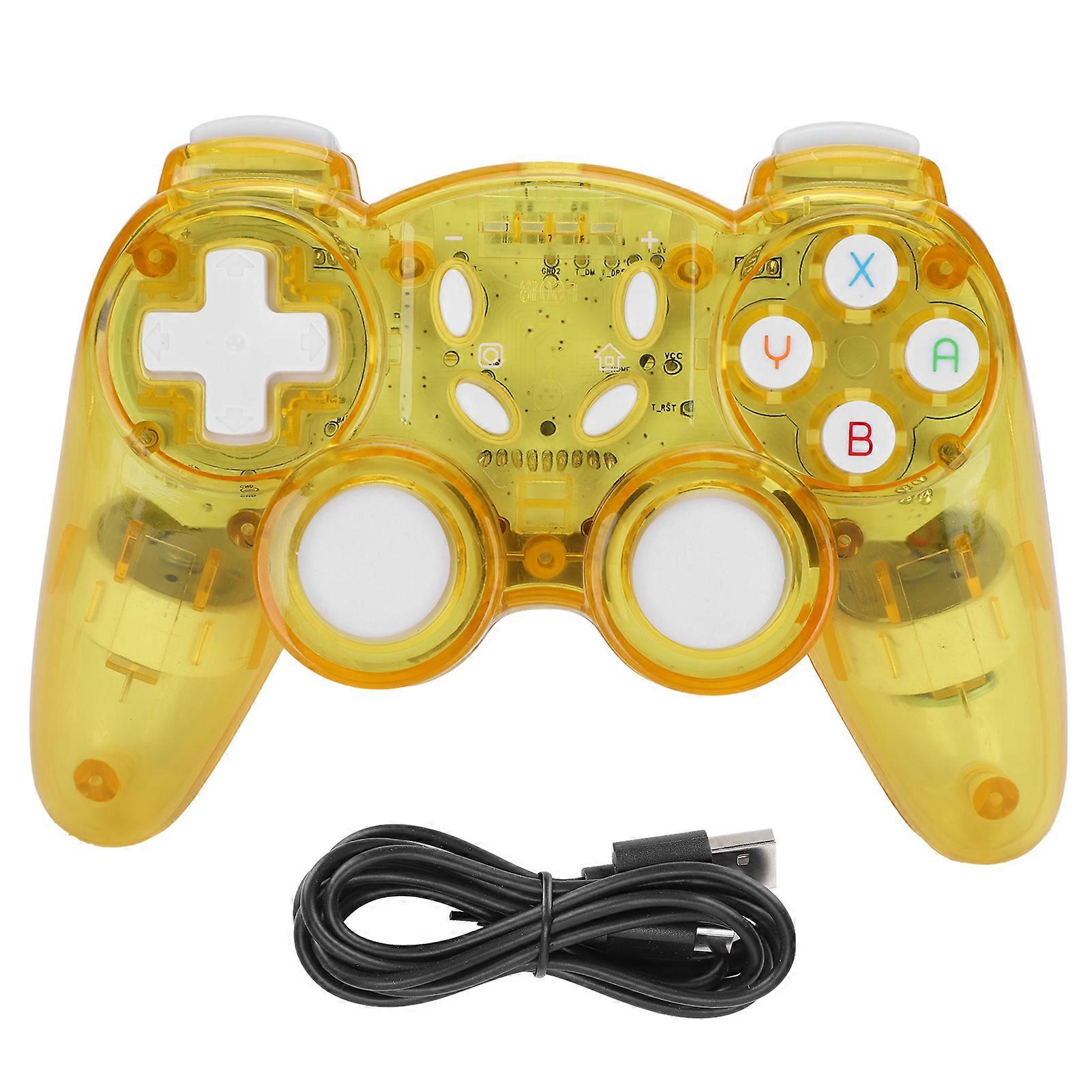 Game Handle Wireless Protective Shell Gaming Controller ABS Gamepad Machine Accessories(Transparent Yellow MultiColor )