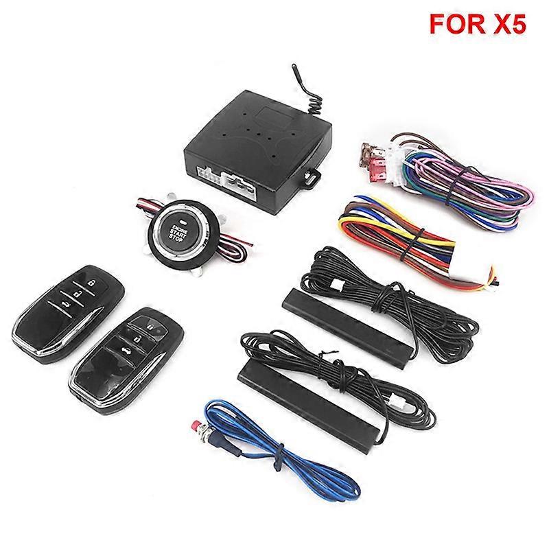 Car Keyless Key Blade Entry Engine Start Push Button Alarm Remote Control Engine 12V Car Starter Stop Car Accessories Universal