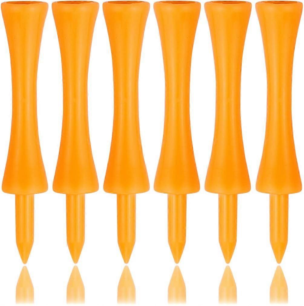 T de golfe laranja plástico 70MM 100 contagem de longo castelo 2 3/4 polegadas