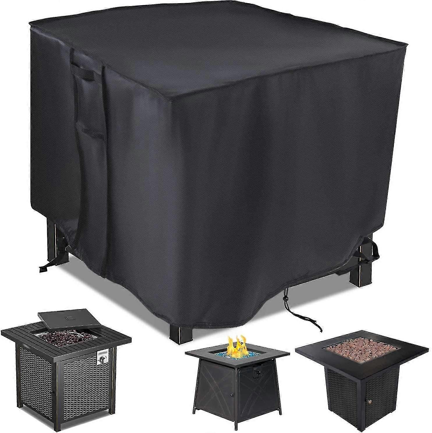 Gas Fire Pit Table Cover Square - Waterproof Windproof Anti-uv Heavy