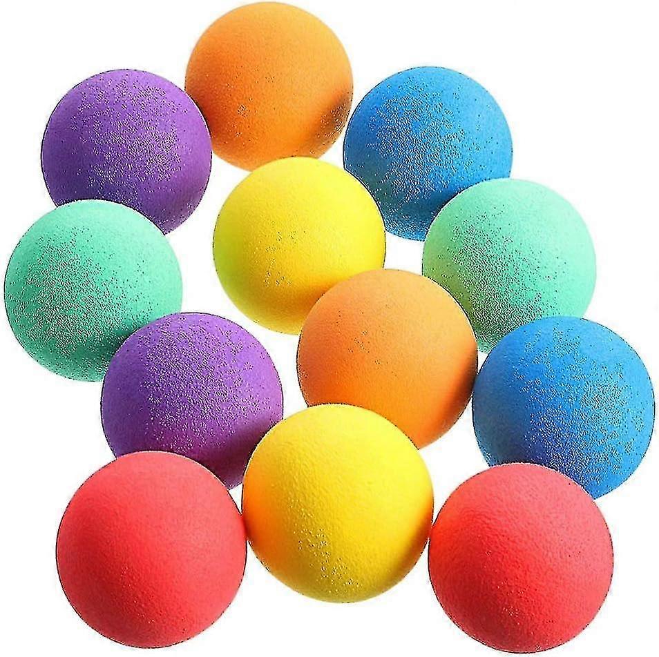 Barsinfi 100pcs Sponge Balls EVA Sponge Ball Stress Balls Kids Foam Balls Toys for Kids Children Random Color